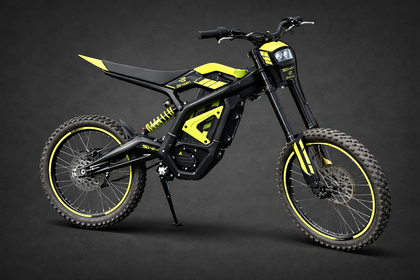 SWM Binsen electric dirt bike on display — lightweight off-road e-moto available at Ride VZN.