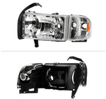 Spyder® - Chrome Factory Style Headlights with Corner Lights.